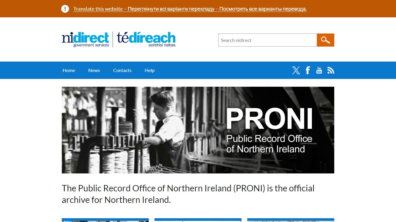 Public Record Office of Northern Ireland (PRONI) | nidirect
